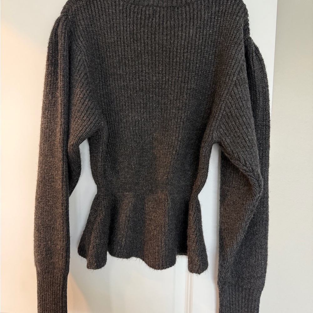 H&M Charcoal Ribbed Turtleneck Sweater Sz Medium - Picture 9 of 13